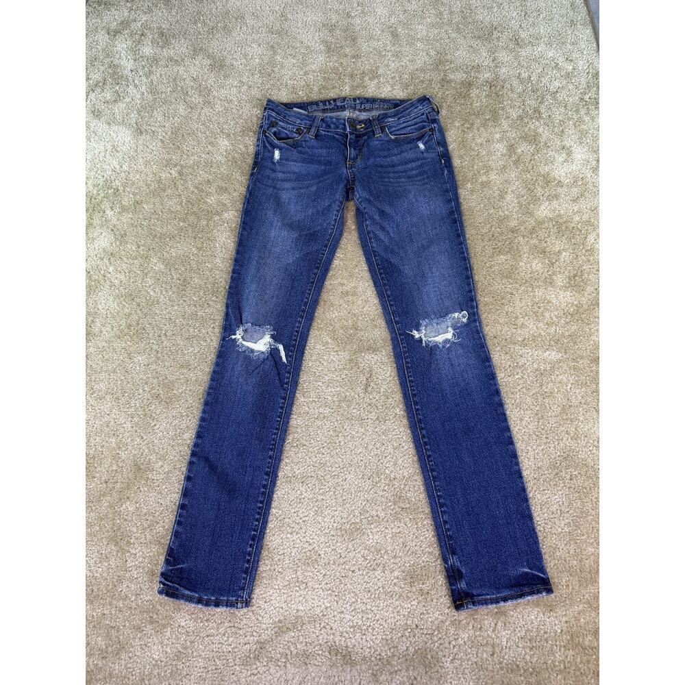 Bullhead Hermosa Super Skinny Jean Size 5 Denim Distressed Low Rise 29x31 D239